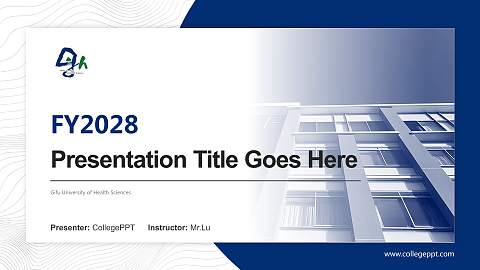 Gifu University of Health Sciences Academic Presentation/Research Findings Report PPT Template