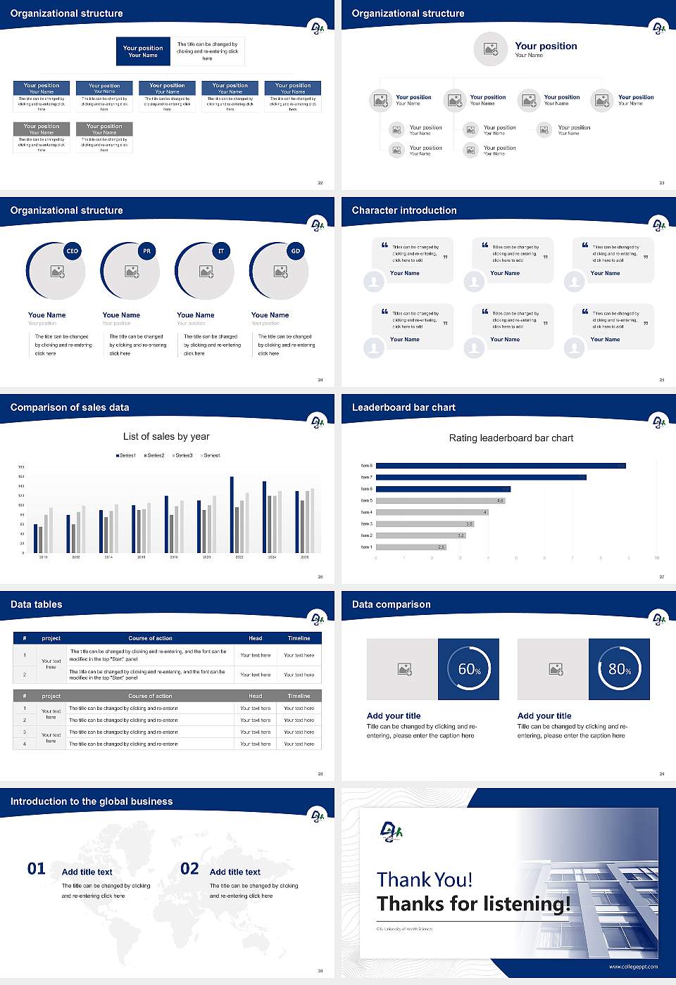 Gifu University of Health Sciences Academic Presentation/Research Findings Report PPT Template16:9 ratio PPT effect preview image4