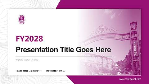 Hiroshima Jogakuin University Academic Presentation/Research Findings Report PPT Template