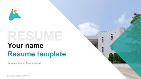 Hamamatsu University School of Medicine Resume PPT Template