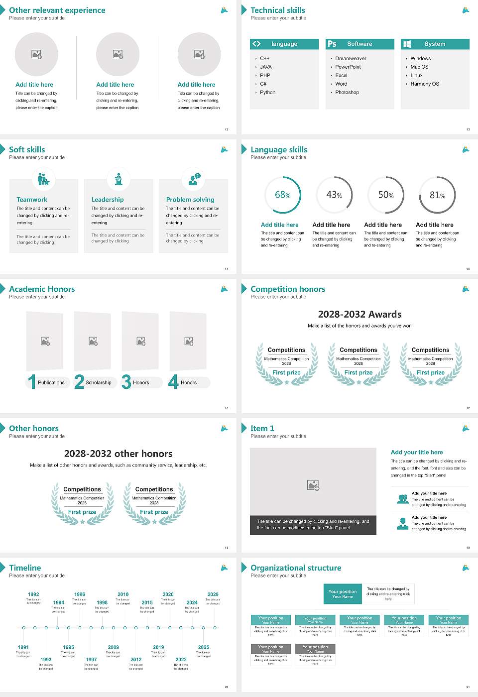 Hamamatsu University School of Medicine Resume PPT Template16:9 ratio PPT effect preview image3