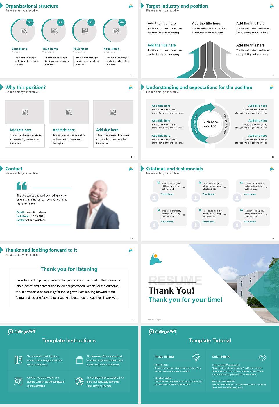 Hamamatsu University School of Medicine Resume PPT Template16:9 ratio PPT effect preview image4