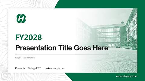 Hyogo College of Medicine Academic Presentation/Research Findings Report PPT Template