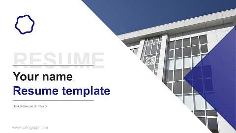 Hokkai-Gakuen University Resume PPT Template