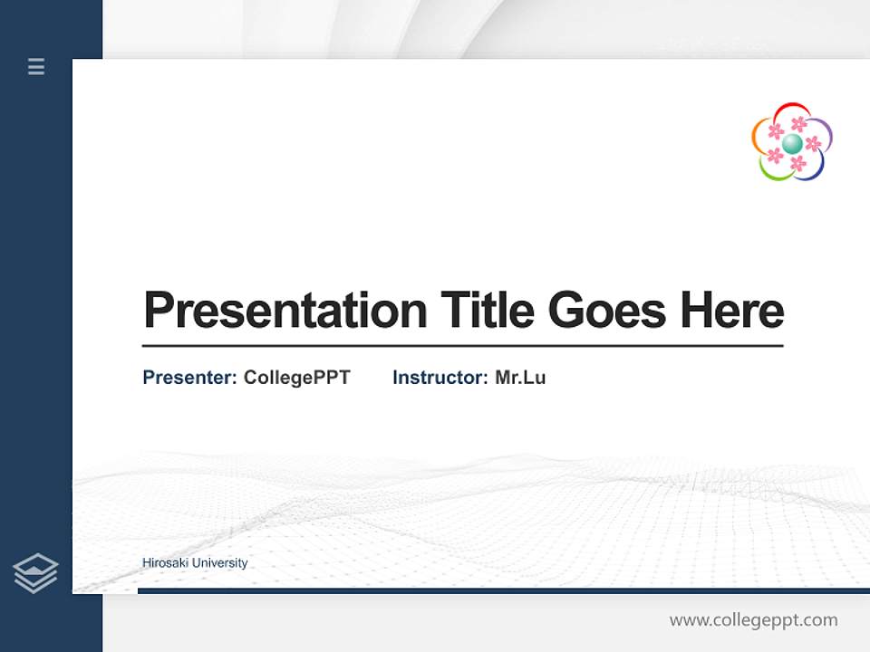 Hirosaki University Thesis Proposal/Graduation Defense PPT Template4:3 ratio PPT effect preview image5