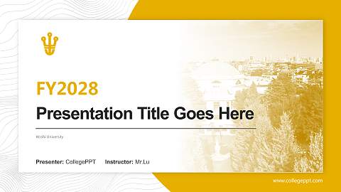 Hoshi University Academic Presentation/Research Findings Report PPT Template
