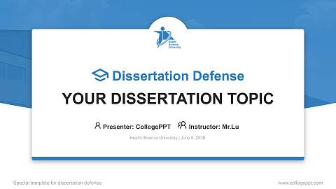 Health Science University Graduation Thesis Defense PPT Template
