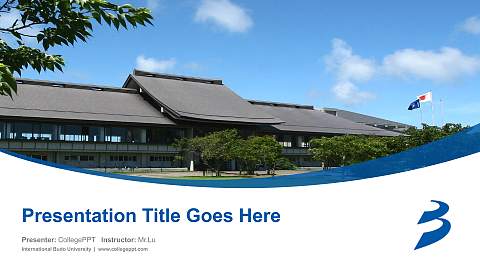 International Budo University Course/Courseware Creation PPT Template