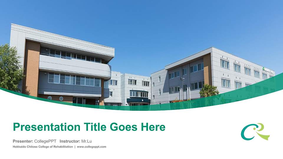 Hokkaido Chitose College of Rehabilitation Course/Courseware Creation PPT Template16:9 ratio PPT effect preview image