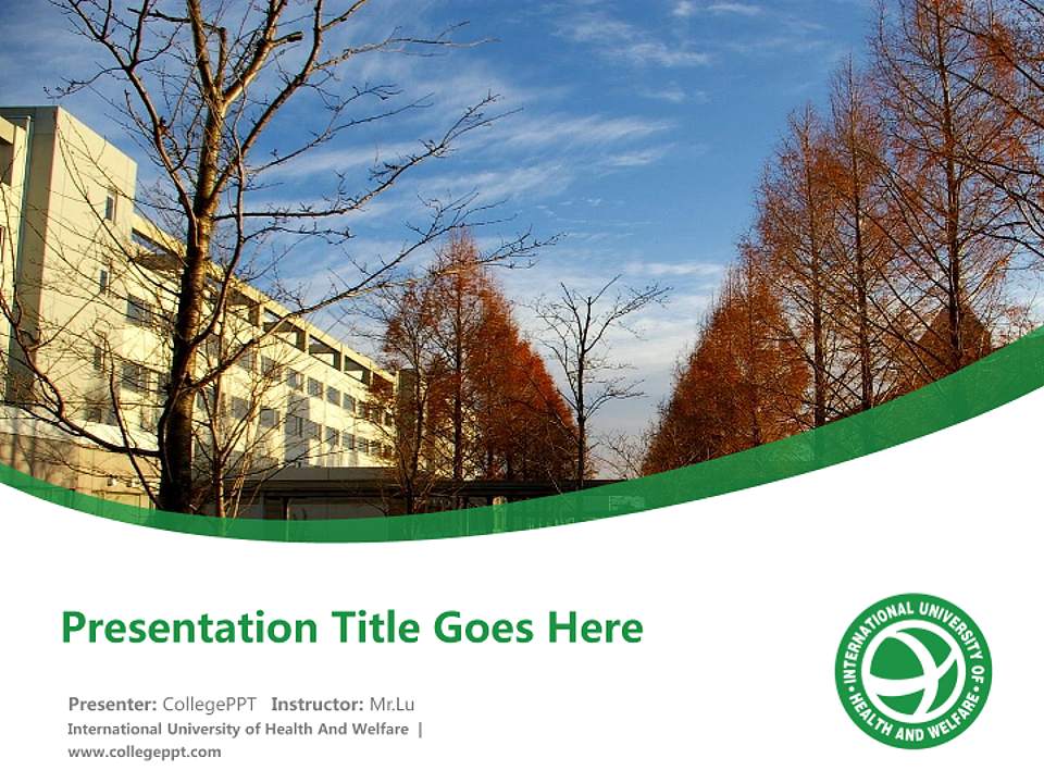 International University of Health And Welfare Course/Courseware Creation PPT Template4:3 ratio PPT effect preview image5