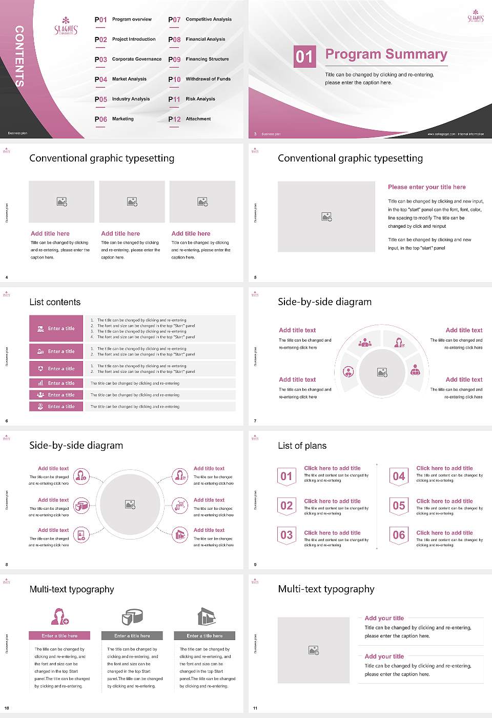 Heian Jogakuin (St. Agnes’) University Competition/Entrepreneurship Contest PPT Template16:9 ratio PPT effect preview image2