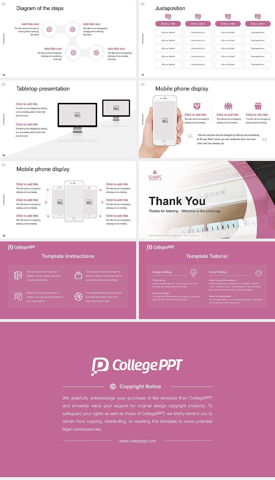 Heian Jogakuin (St. Agnes’) University Competition/Entrepreneurship Contest PPT Template16:9 ratio PPT effect preview image9