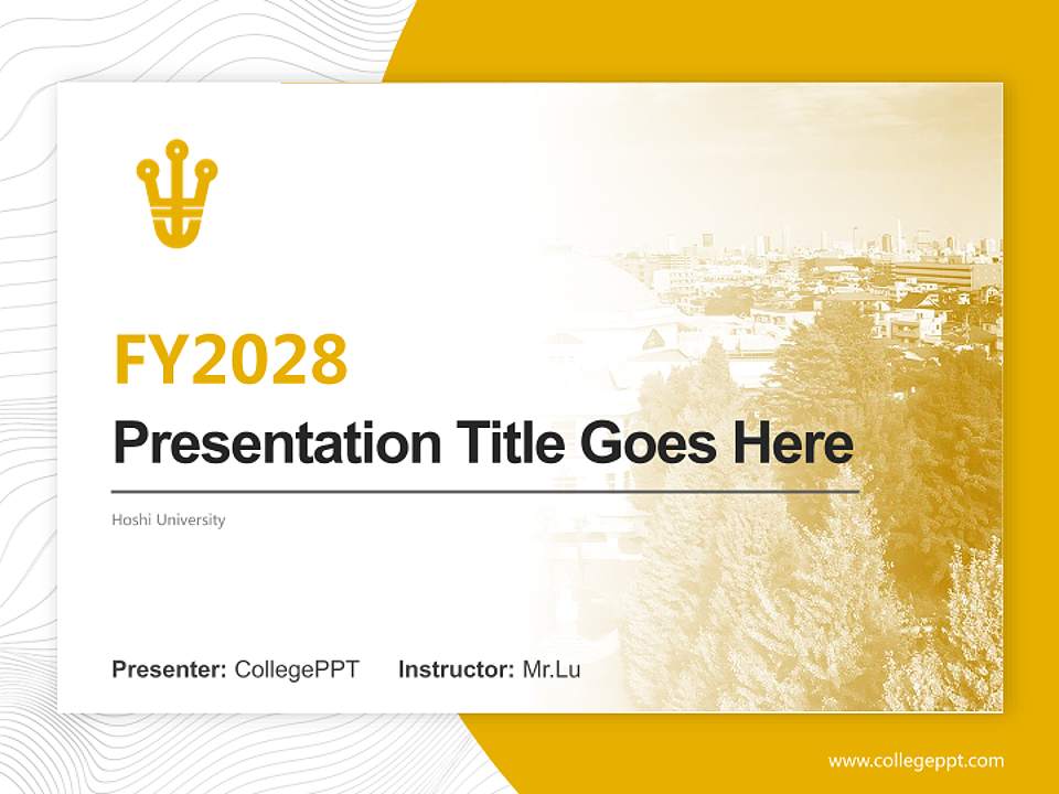Hoshi University Academic Presentation/Research Findings Report PPT Template4:3 ratio PPT effect preview image5