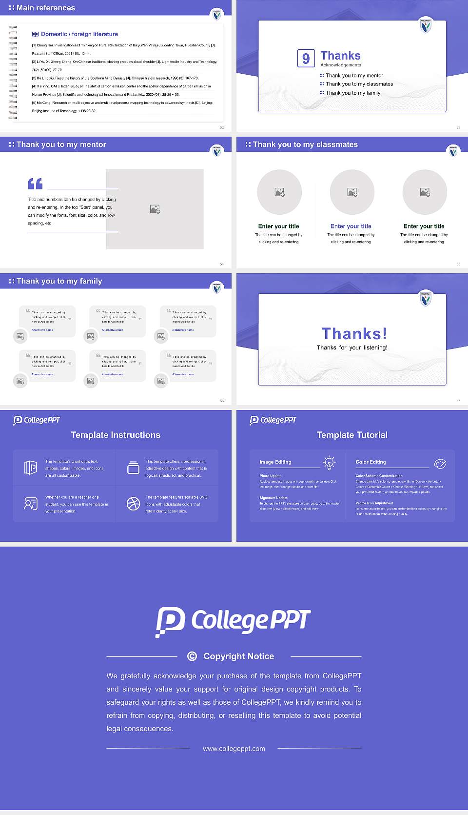 Hanazono University Graduation Thesis Defense PPT Template16:9 ratio PPT effect preview image7