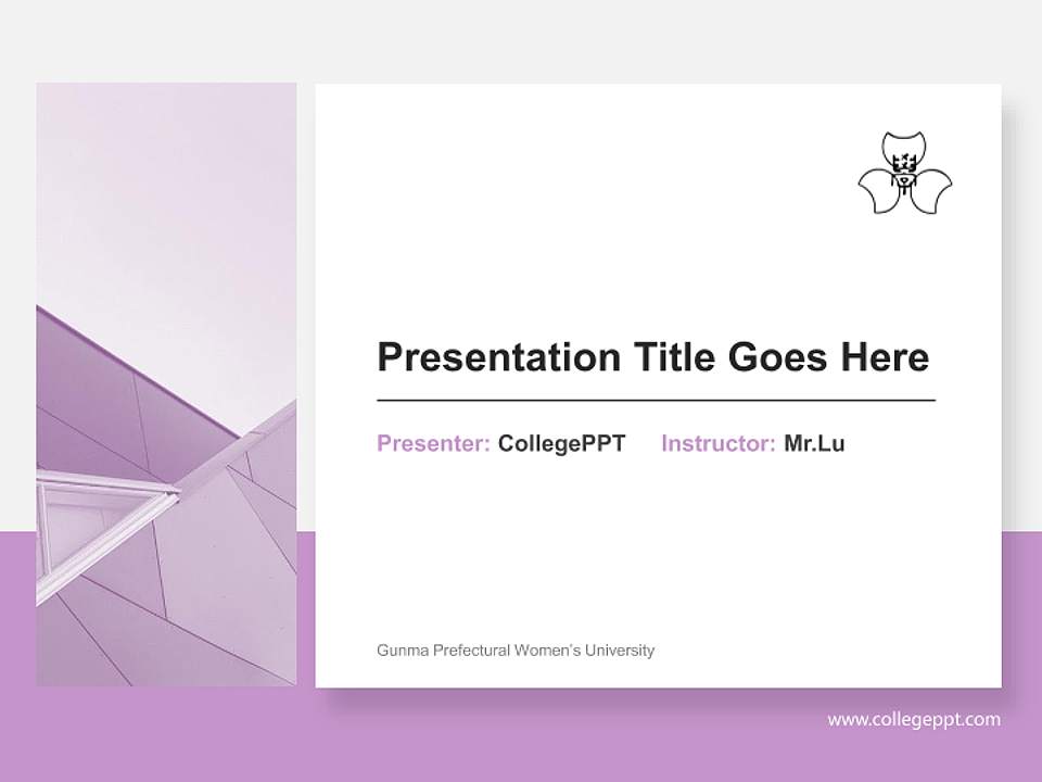 Gunma Prefectural Women’s University General Purpose PPT Template4:3 ratio PPT effect preview image6