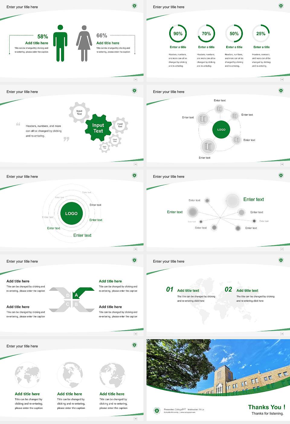 Hokkaido University Course/Courseware Creation PPT Template16:9 ratio PPT effect preview image4