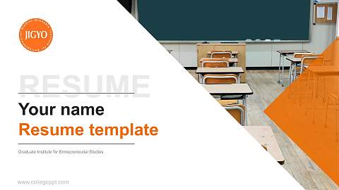 Graduate Institute for Entrepreneurial Studies Resume PPT Template
