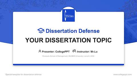Graduate School of Management, GLOBIS University Graduation Thesis Defense PPT Template