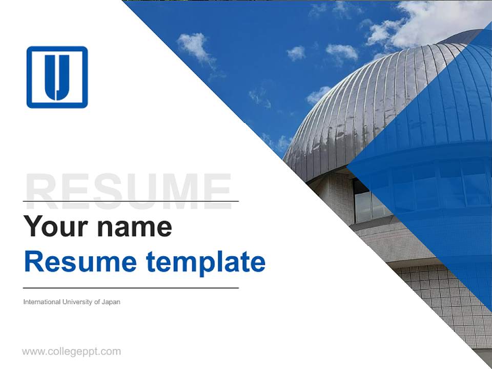 International University of Japan Resume PPT Template4:3 ratio PPT effect preview image5