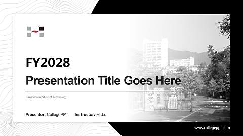 Hiroshima Institute of Technology Academic Presentation/Research Findings Report PPT Template