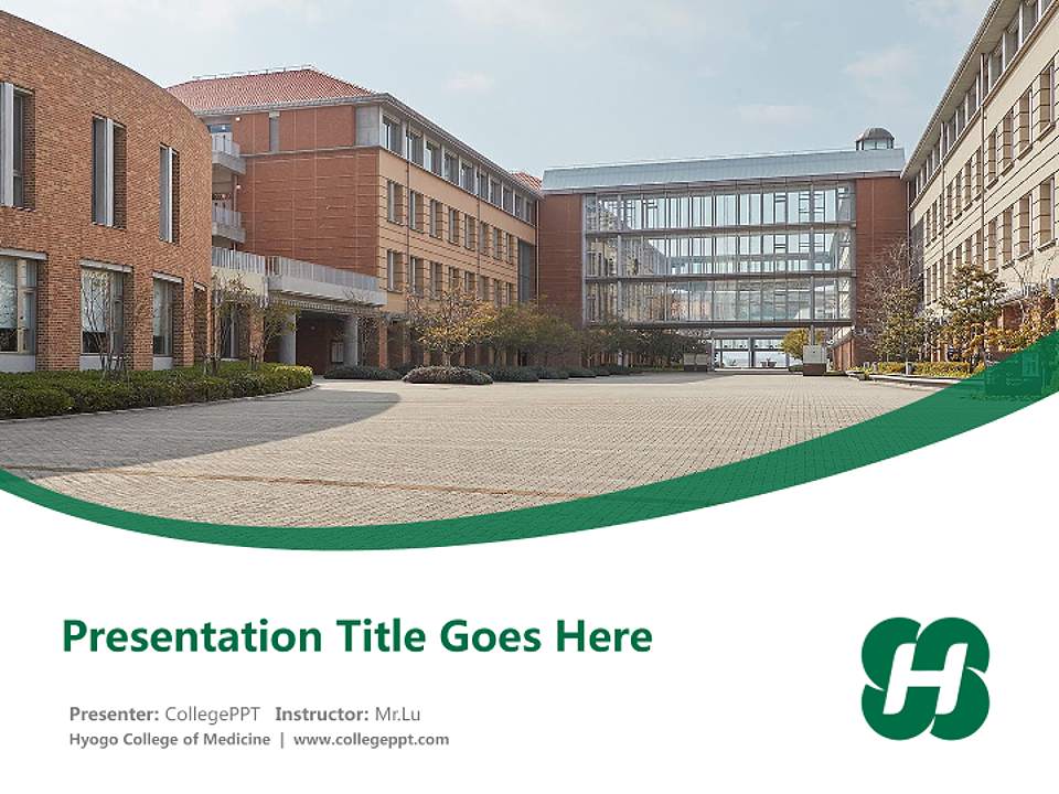 Hyogo College of Medicine Course/Courseware Creation PPT Template4:3 ratio PPT effect preview image5