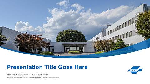 Gunma Prefectural College of Health Sciences Course/Courseware Creation PPT Template