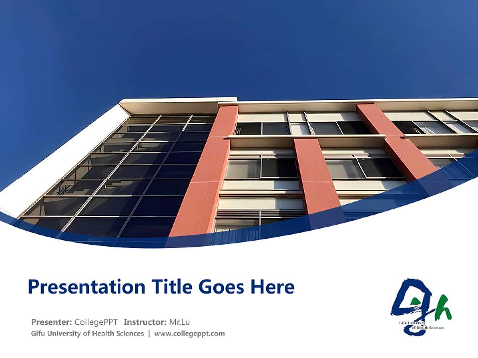 Gifu University of Health Sciences Course/Courseware Creation PPT Template4:3 ratio PPT effect preview image5