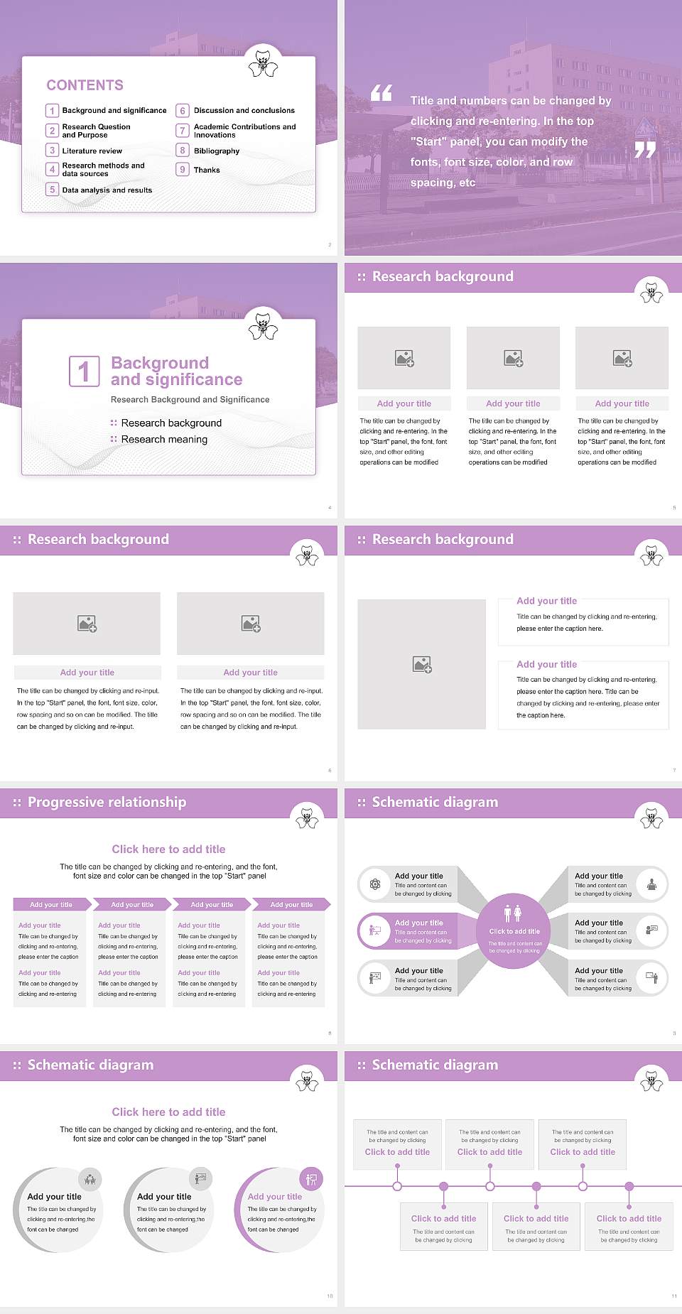 Gunma Prefectural Women’s University Graduation Thesis Defense PPT Template4:3 ratio PPT effect preview image2