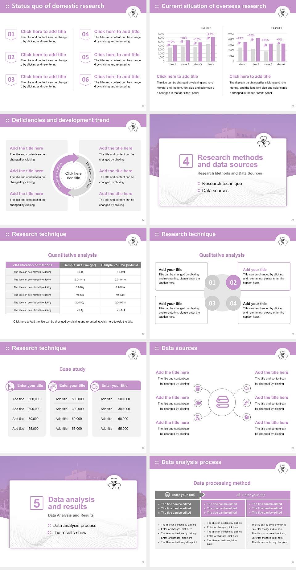 Gunma Prefectural Women’s University Graduation Thesis Defense PPT Template4:3 ratio PPT effect preview image4