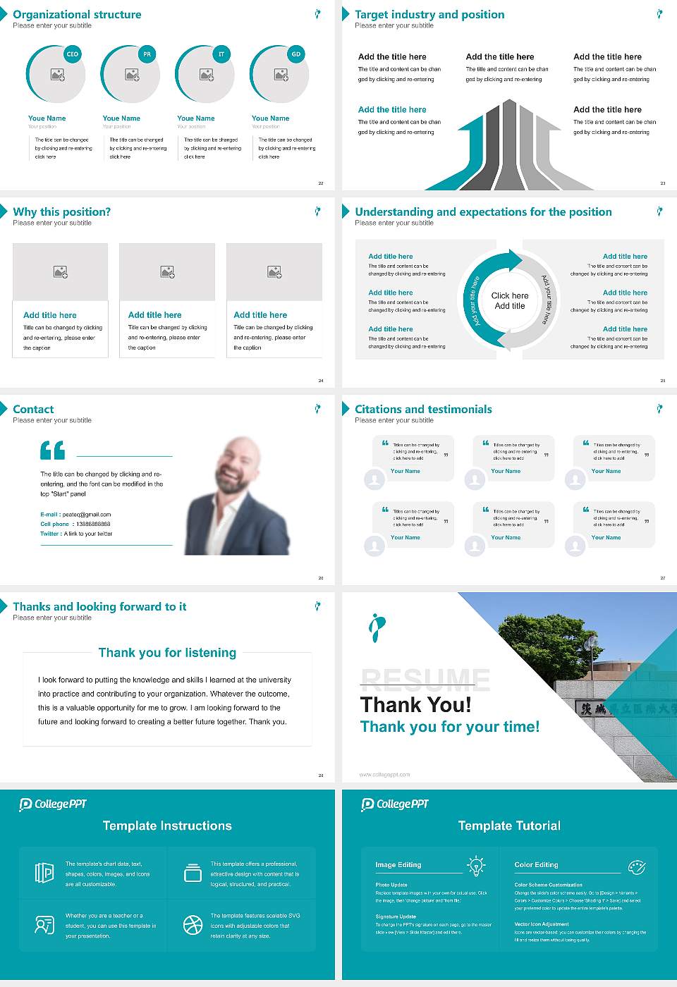 Ibaraki Prefectural University of Health Sciences Resume PPT Template16:9 ratio PPT effect preview image4