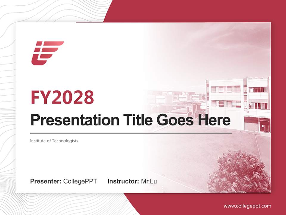 Institute of Technologists Academic Presentation/Research Findings Report PPT Template4:3 ratio PPT effect preview image5