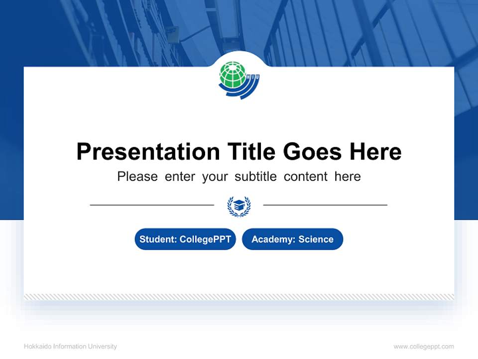 Hokkaido Information University National Scholarship Defense PPT Template4:3 ratio PPT effect preview image4