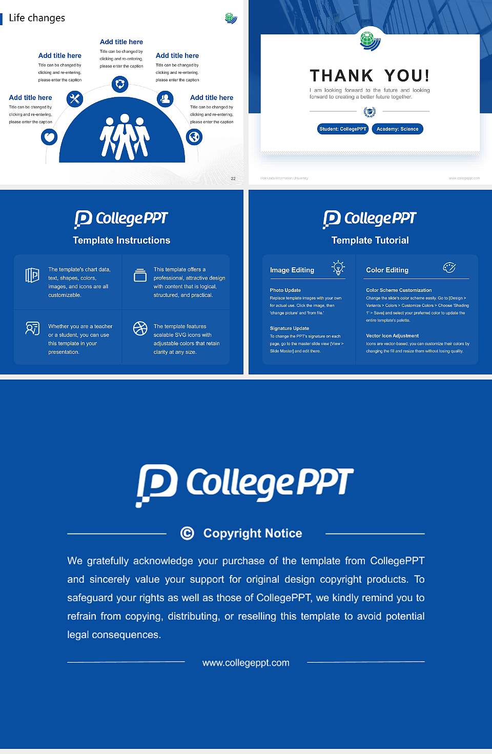 Hokkaido Information University National Scholarship Defense PPT Template4:3 ratio PPT effect preview image4