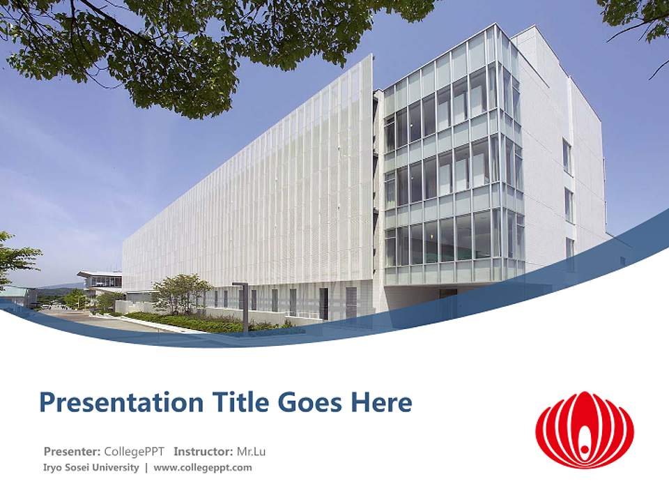 Iryo Sosei University Course/Courseware Creation PPT Template4:3 ratio PPT effect preview image5