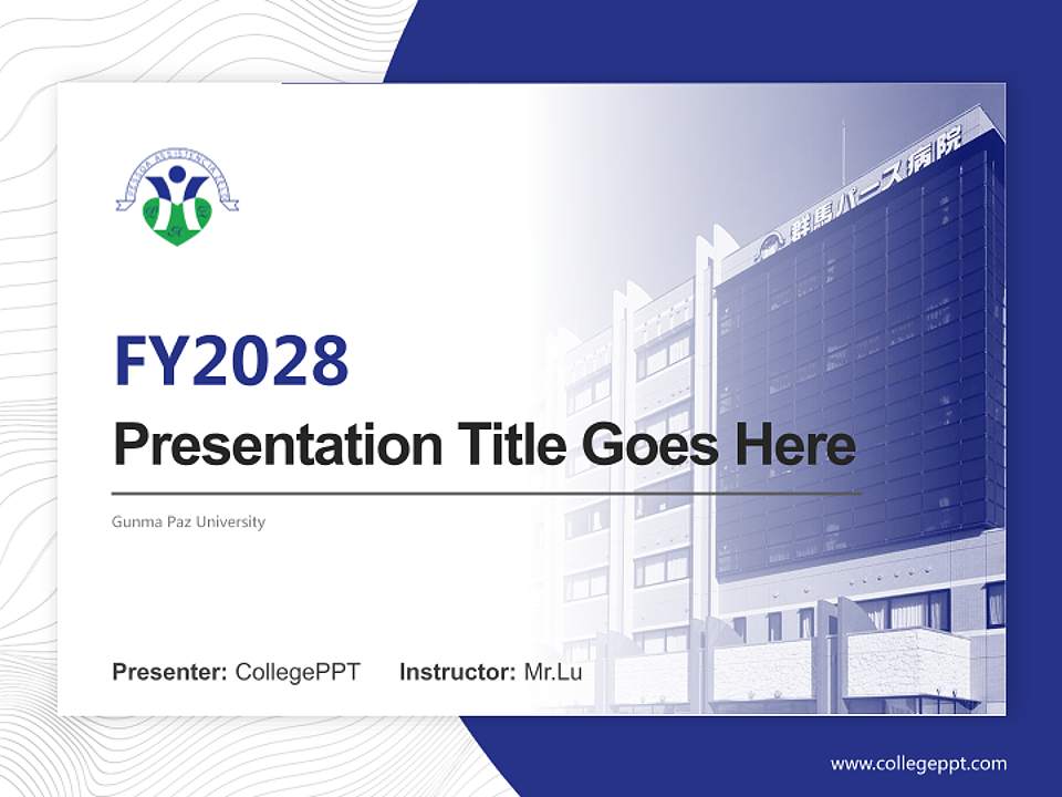 Gunma Paz University Academic Presentation/Research Findings Report PPT Template4:3 ratio PPT effect preview image5