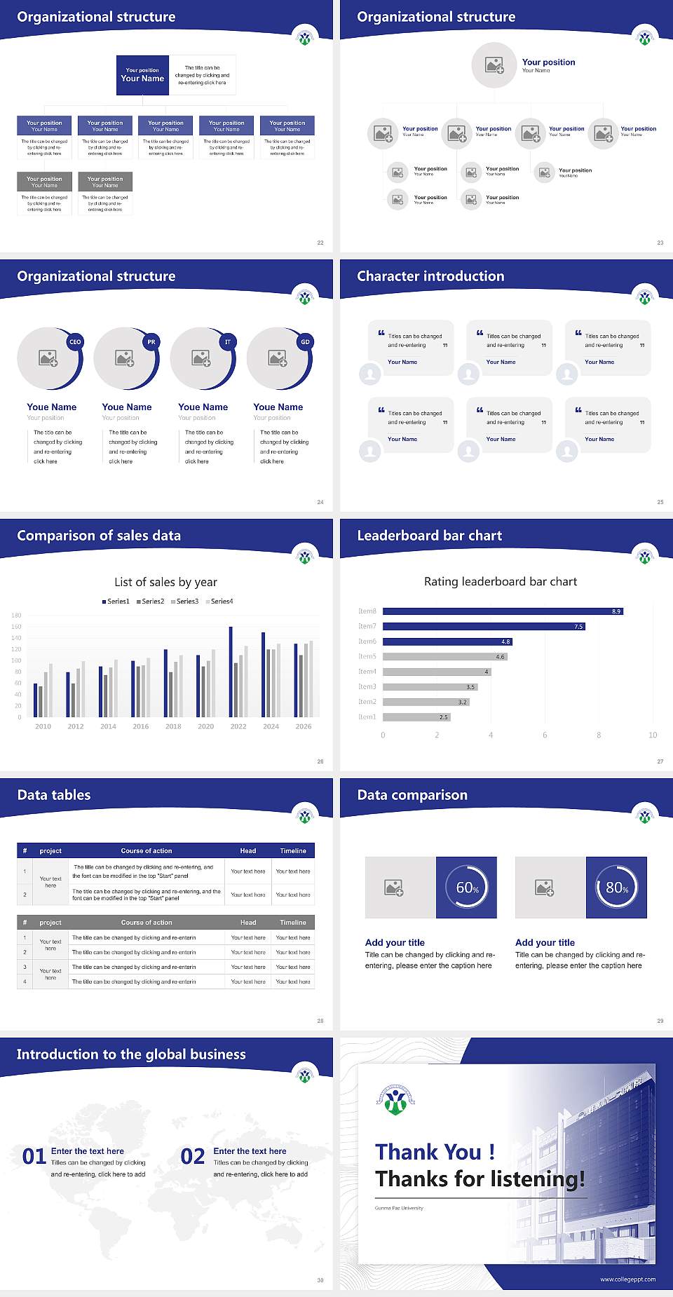 Gunma Paz University Academic Presentation/Research Findings Report PPT Template4:3 ratio PPT effect preview image4