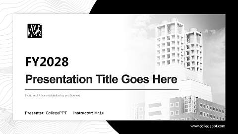 Institute of Advanced Media Arts and Sciences Academic Presentation/Research Findings Report PPT Template