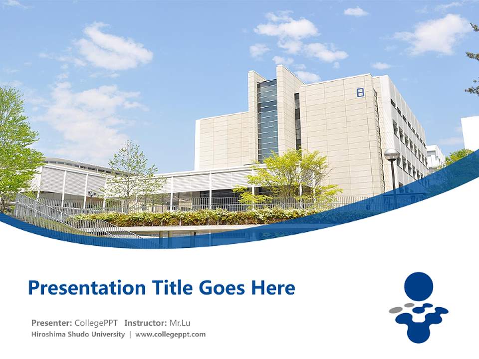 Hiroshima Shudo University Course/Courseware Creation PPT Template4:3 ratio PPT effect preview image5