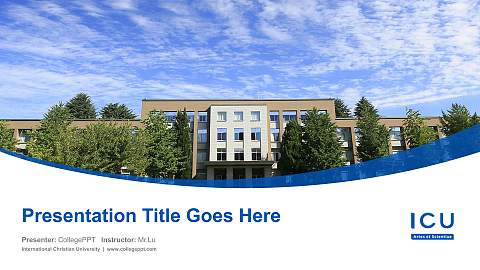 International Christian University Course/Courseware Creation PPT Template