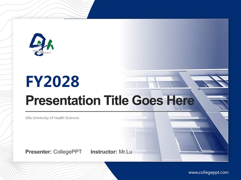 Gifu University of Health Sciences Academic Presentation/Research Findings Report PPT Template4:3 ratio PPT effect preview image5