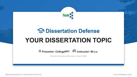 Hokkaido University of Education Graduation Thesis Defense PPT Template