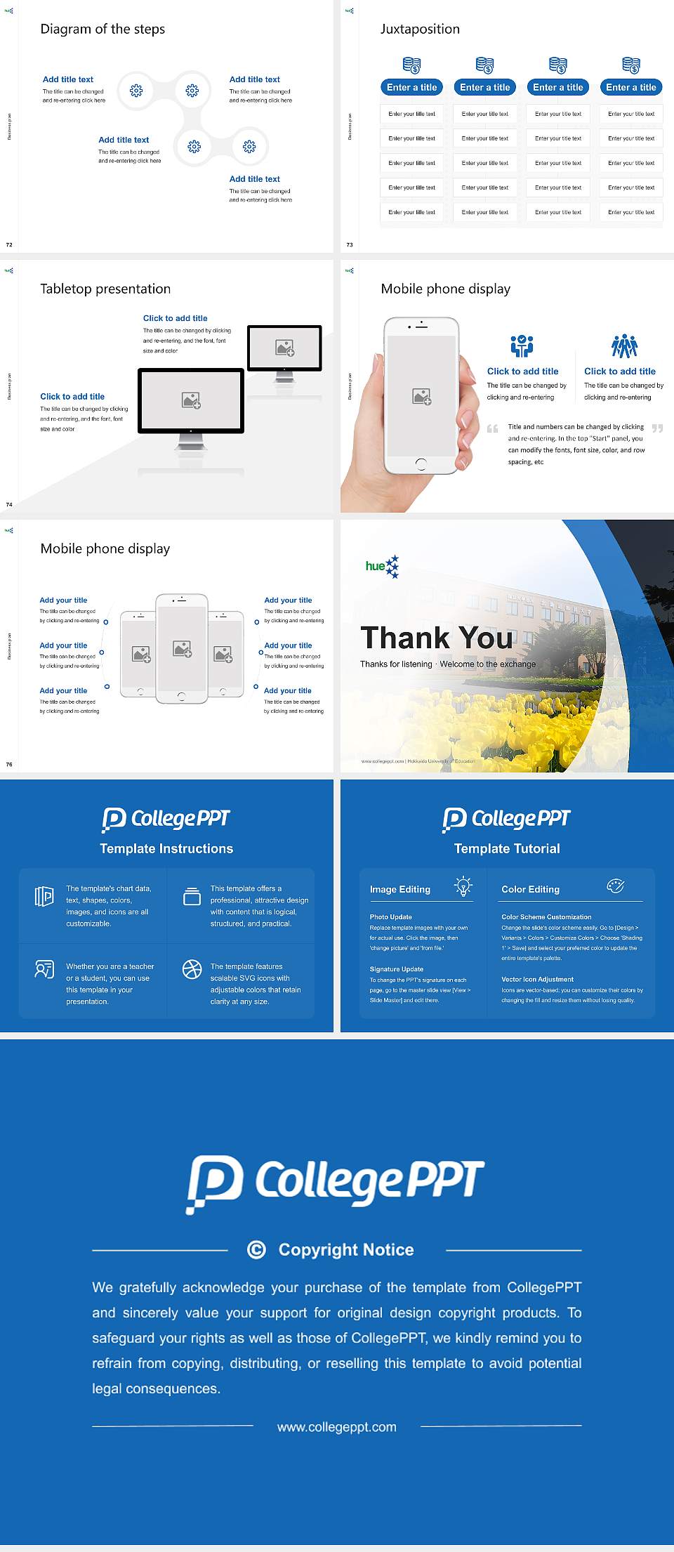 Hokkaido University of Education Competition/Entrepreneurship Contest PPT Template4:3 ratio PPT effect preview image9