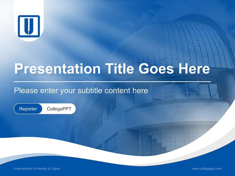 International University of Japan Lecture Sharing and Networking Event PPT Template4:3 ratio PPT effect preview image4