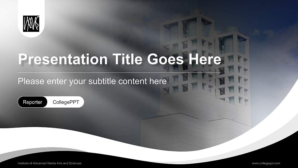 Institute of Advanced Media Arts and Sciences Lecture Sharing and Networking Event PPT Template16:9 ratio PPT effect preview image