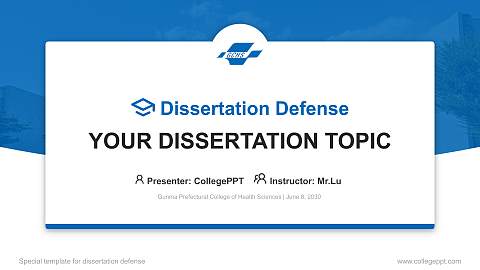 Gunma Prefectural College of Health Sciences Graduation Thesis Defense PPT Template