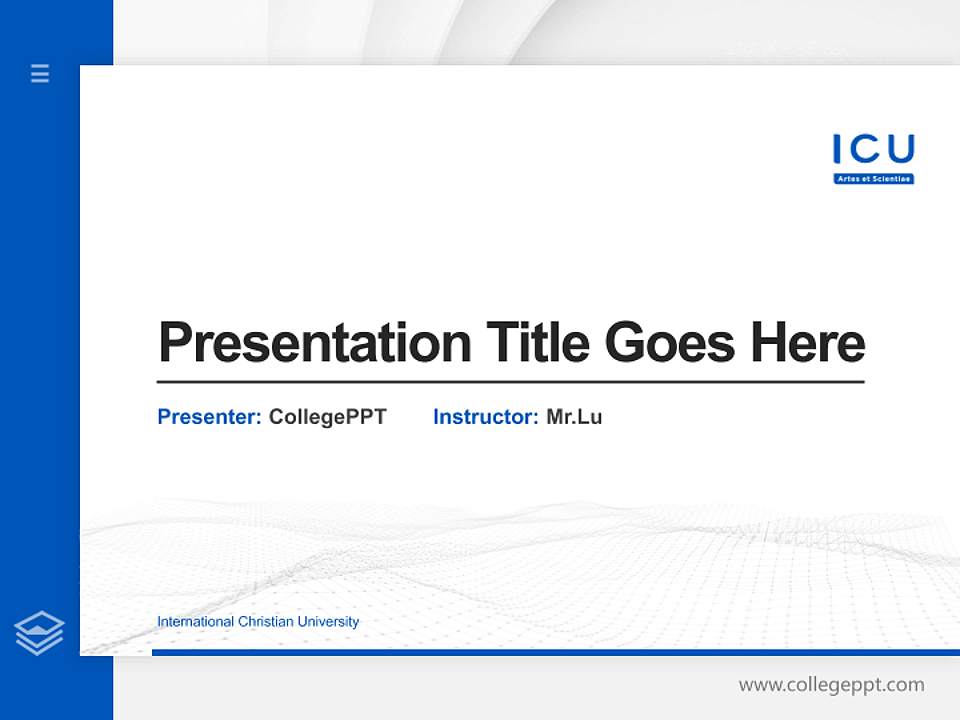 International Christian University Thesis Proposal/Graduation Defense PPT Template4:3 ratio PPT effect preview image5