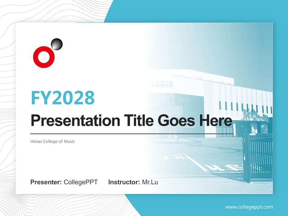 Heisei College of Music Academic Presentation/Research Findings Report PPT Template4:3 ratio PPT effect preview image5