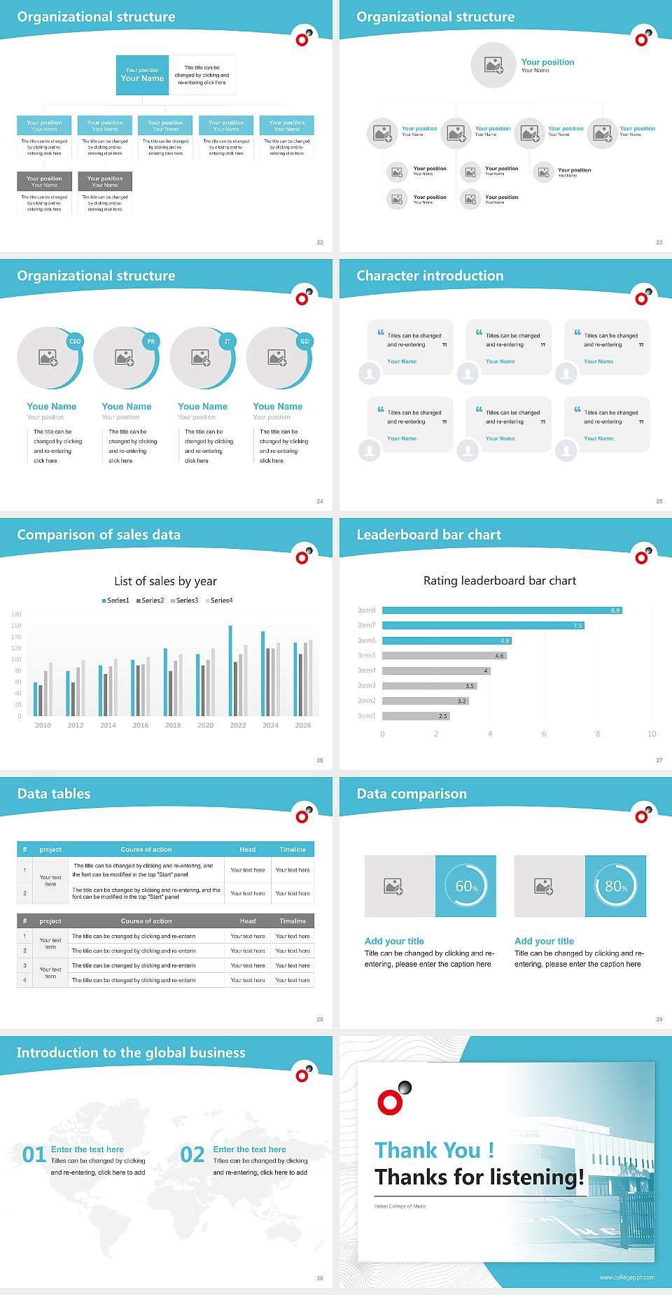Heisei College of Music Academic Presentation/Research Findings Report PPT Template4:3 ratio PPT effect preview image4