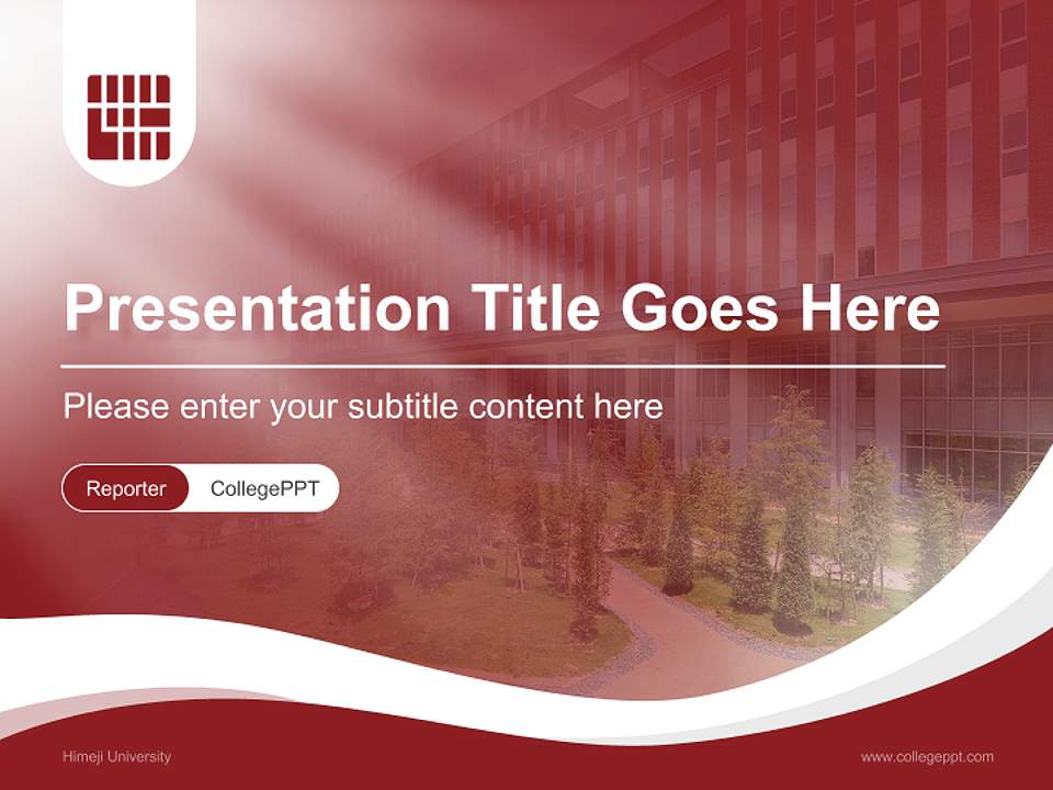 Himeji University Lecture Sharing and Networking Event PPT Template4:3 ratio PPT effect preview image4