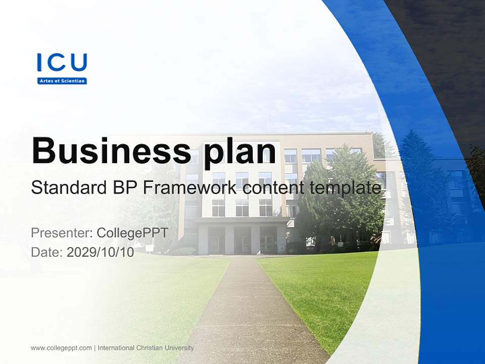 International Christian University Competition/Entrepreneurship Contest PPT Template4:3 ratio PPT effect preview image9